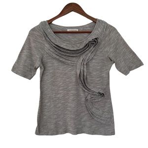 Anthropologie Pilcro and the Letterpress Womens Top Size M Gray Ruffle